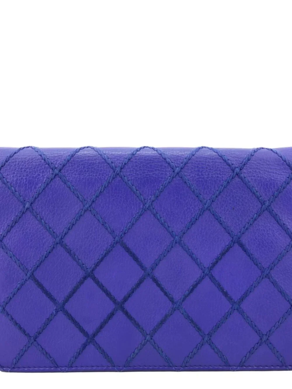 Chanel Fancy CC Quilted Calfskin Leather Wallet On Chain Bag Royal Blue